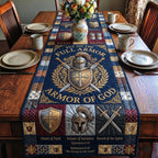 Full Armor of God Shield Blocks Table Runner