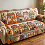 Halloween Main Street Shops Sofa Cover
