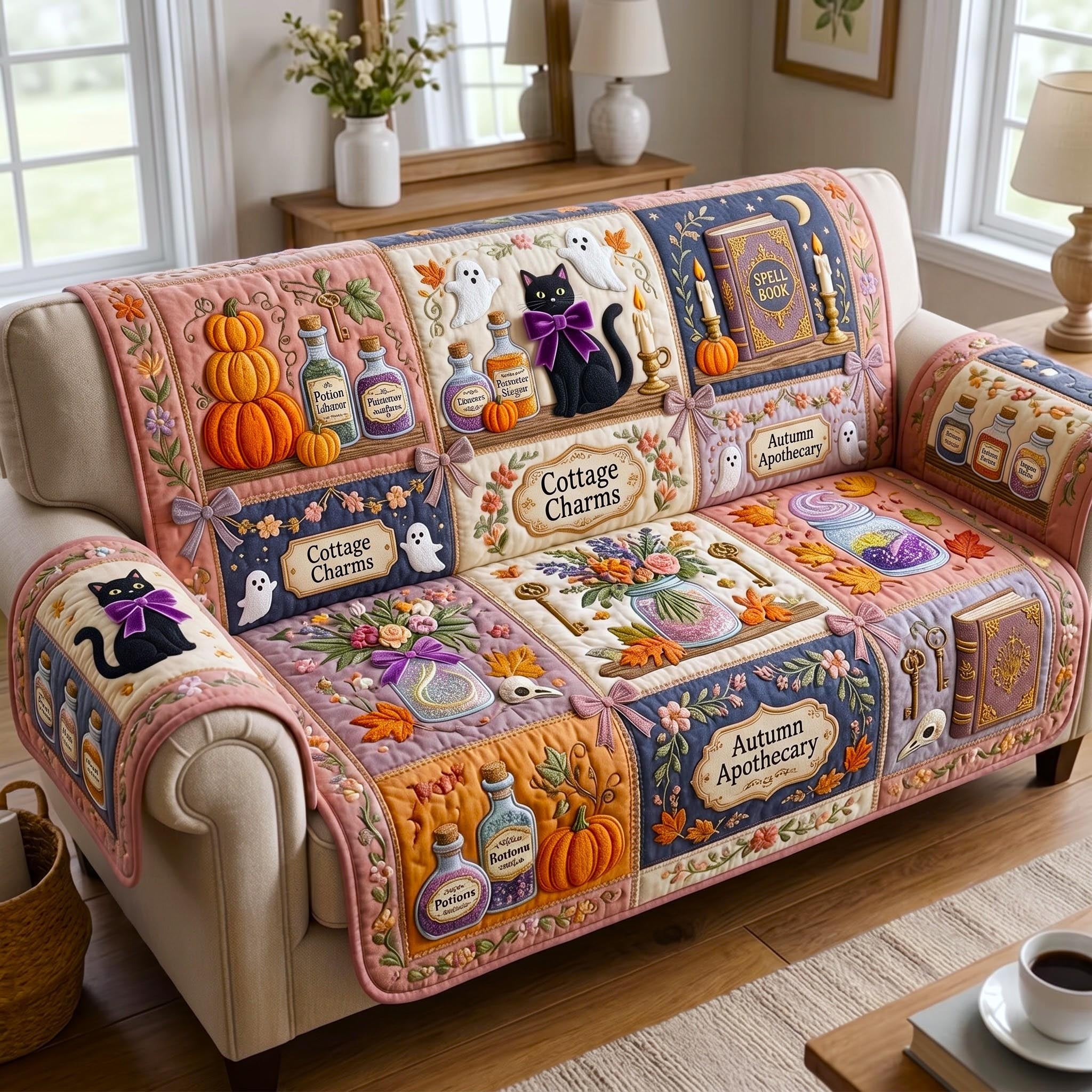 Cottage Charms Autumn Apothecary Sofa Cover
