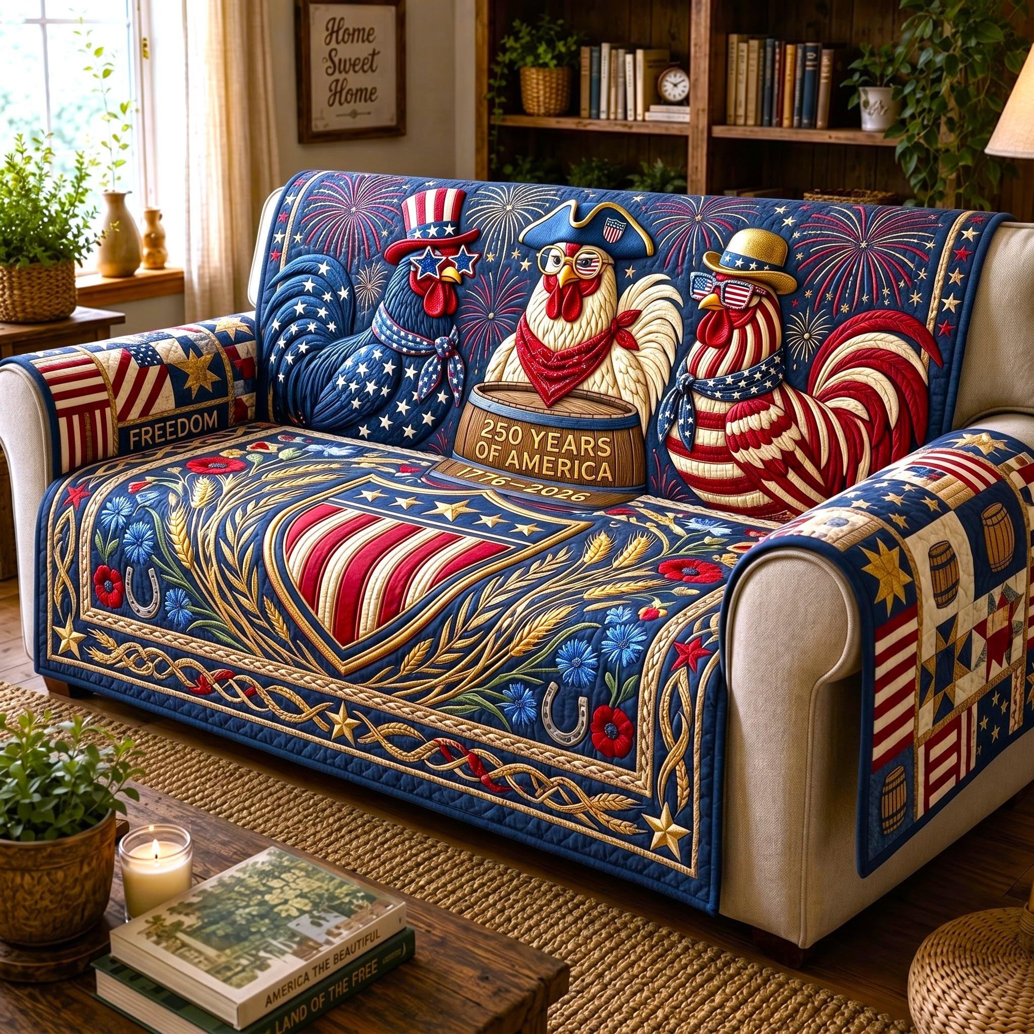 Liberty Rooster Sofa Cover