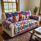 Chicka Boom Boom Patriotic Roosters Sofa Cover