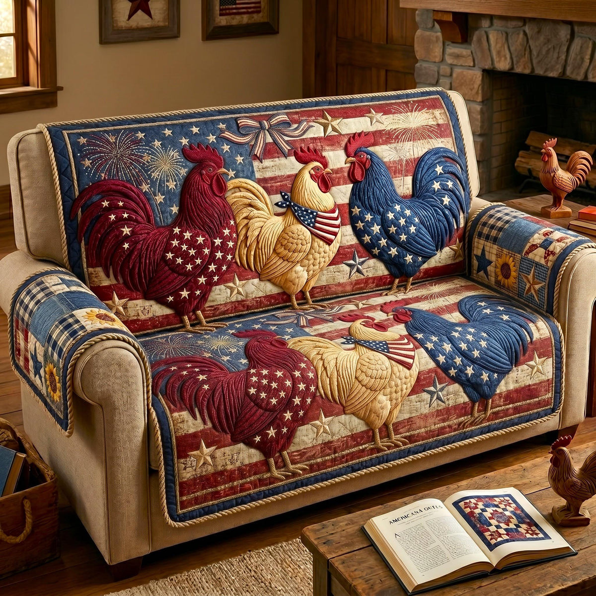 Barnyard Freedom Sofa Cover
