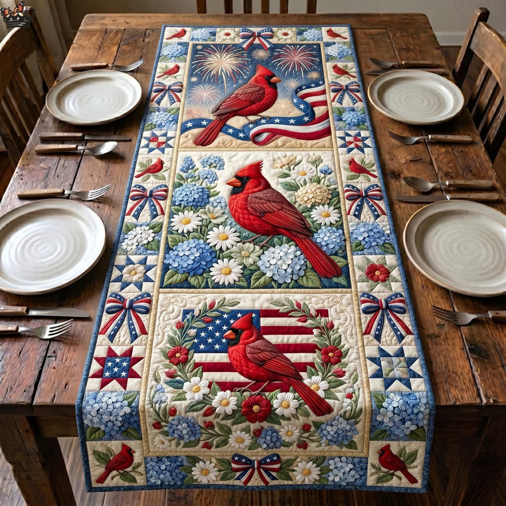 Patriot Cardinal Table Runner