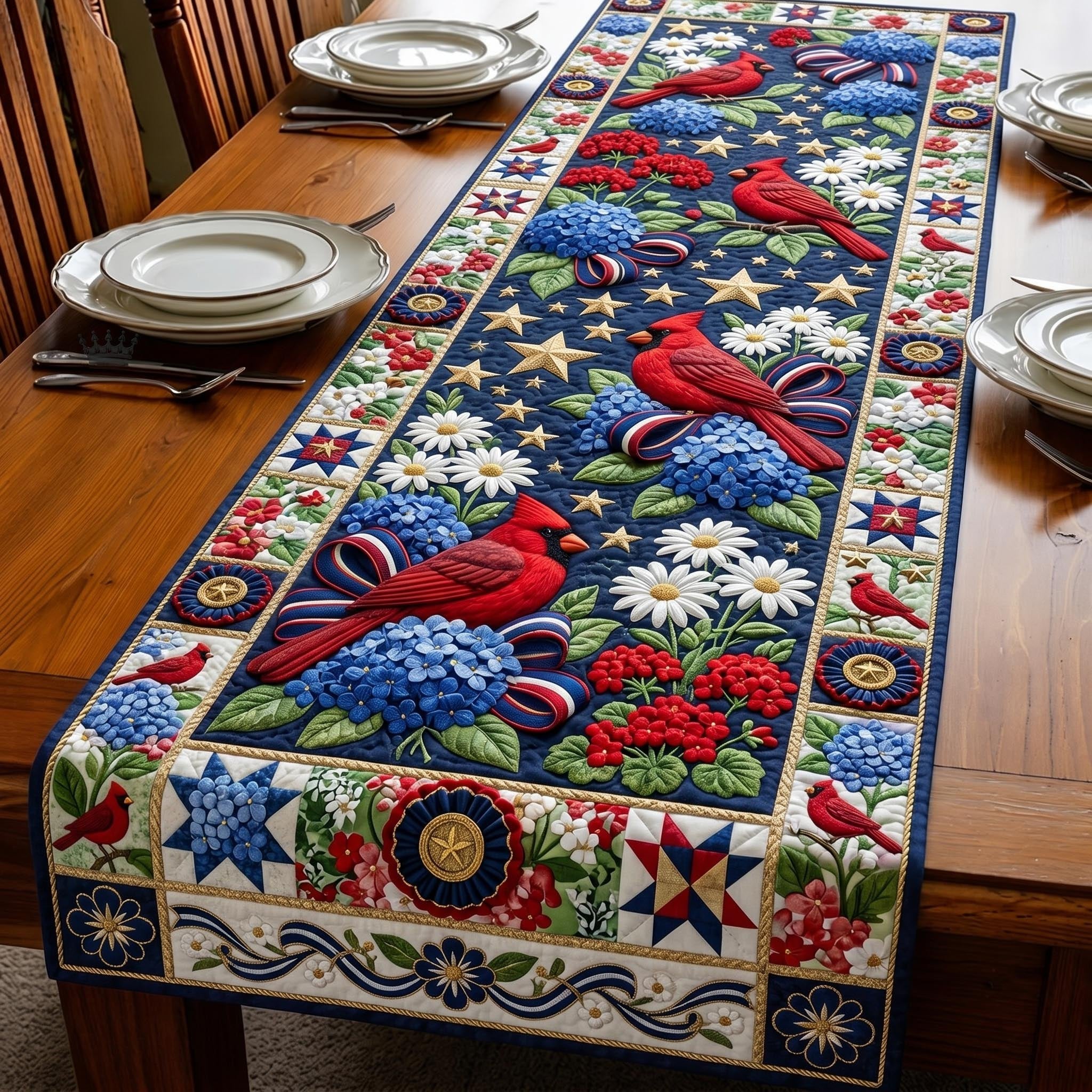 American Cardinal Table Runner