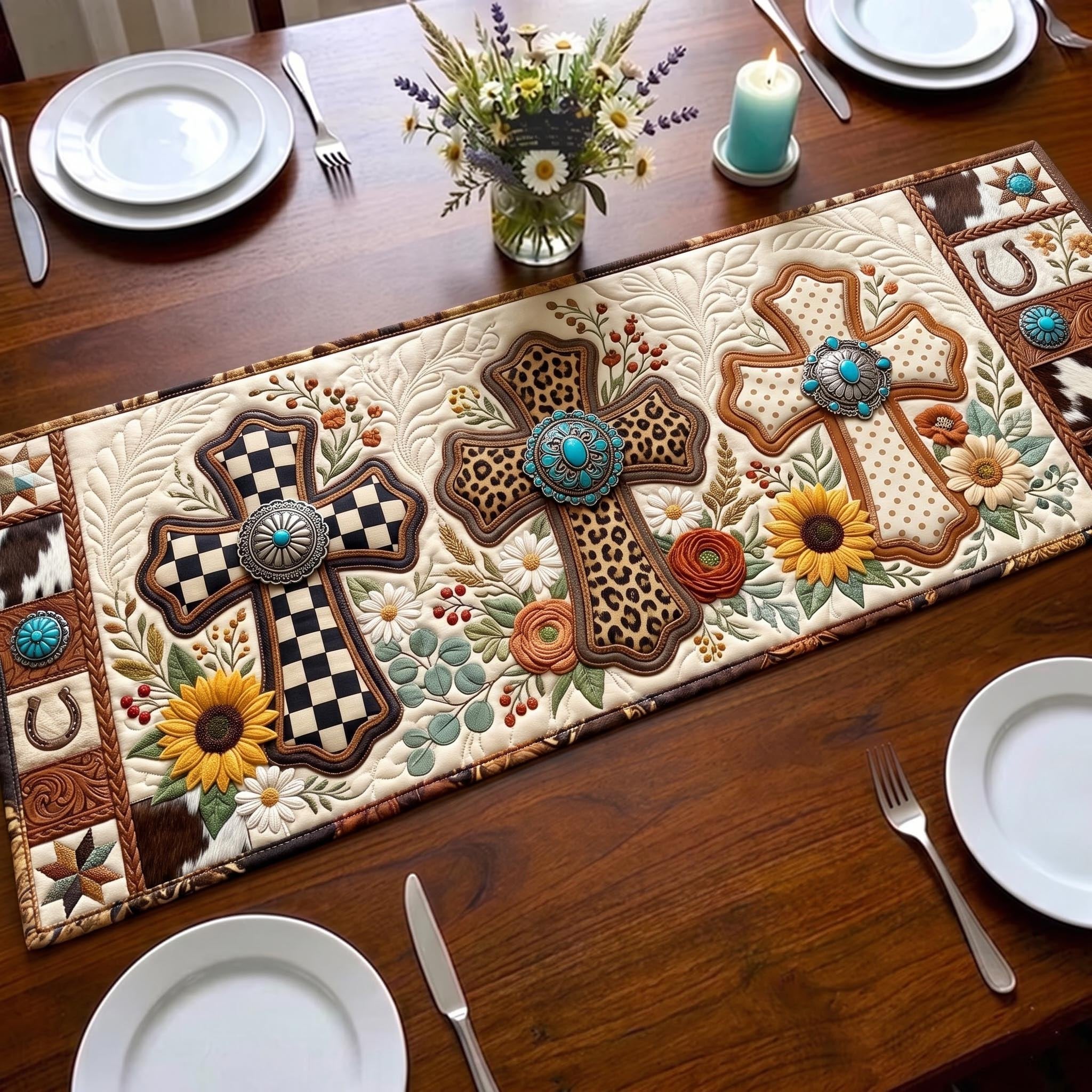 Faith Cross Table Runner