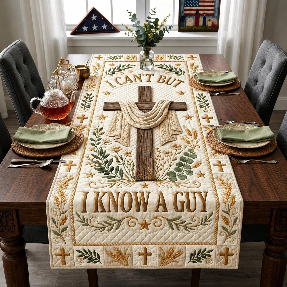 Sacred Cross Table Runner
