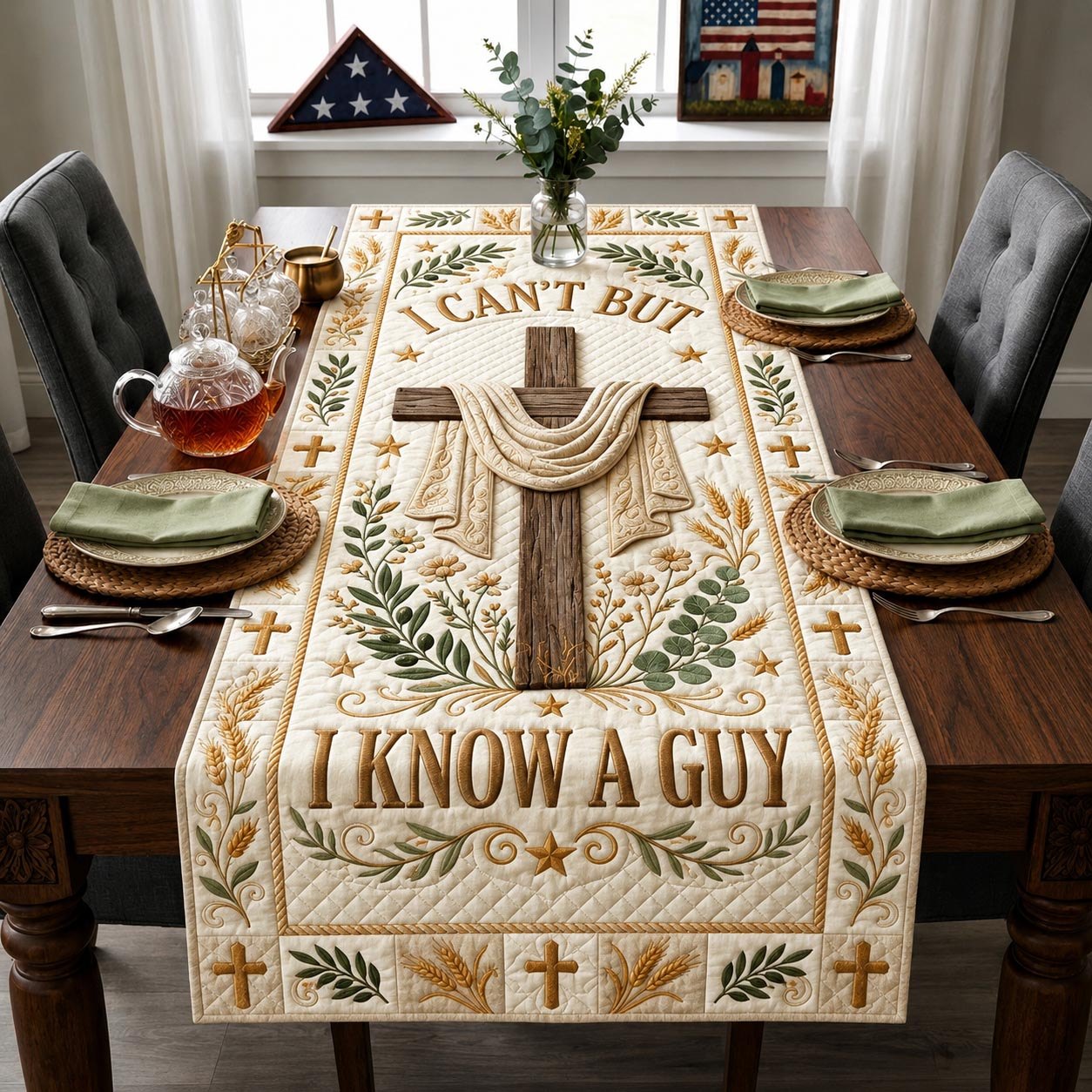 Sacred Cross Table Runner