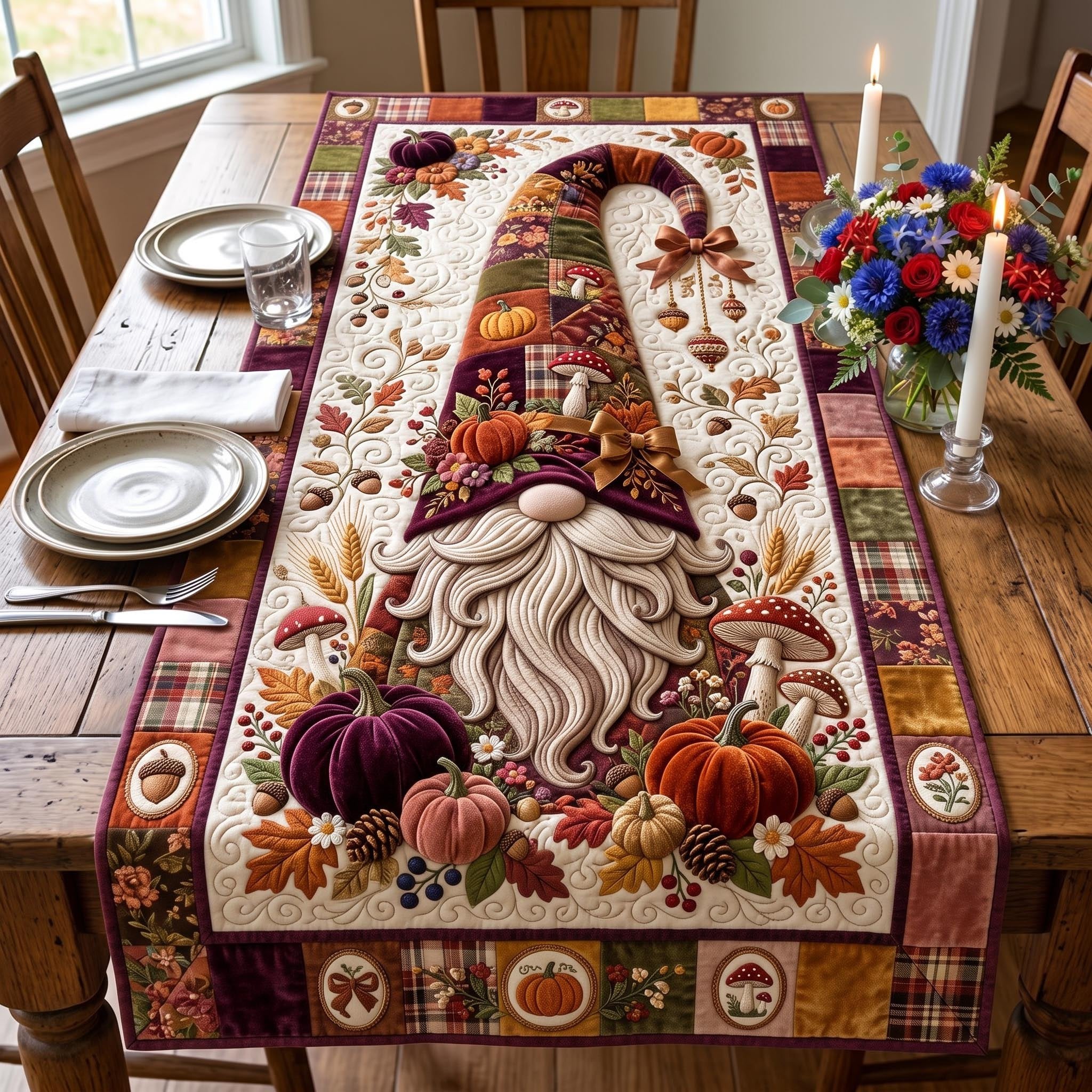 Maple Gnome Table Runner