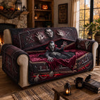 Vampire Rising from the Red Coffin Sofa Cover