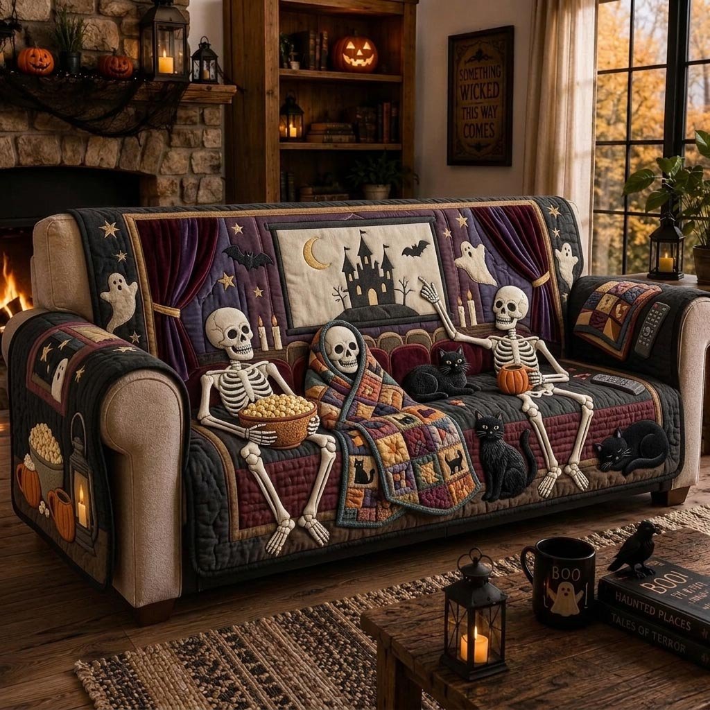 Skeleton Vibes Sofa Cover