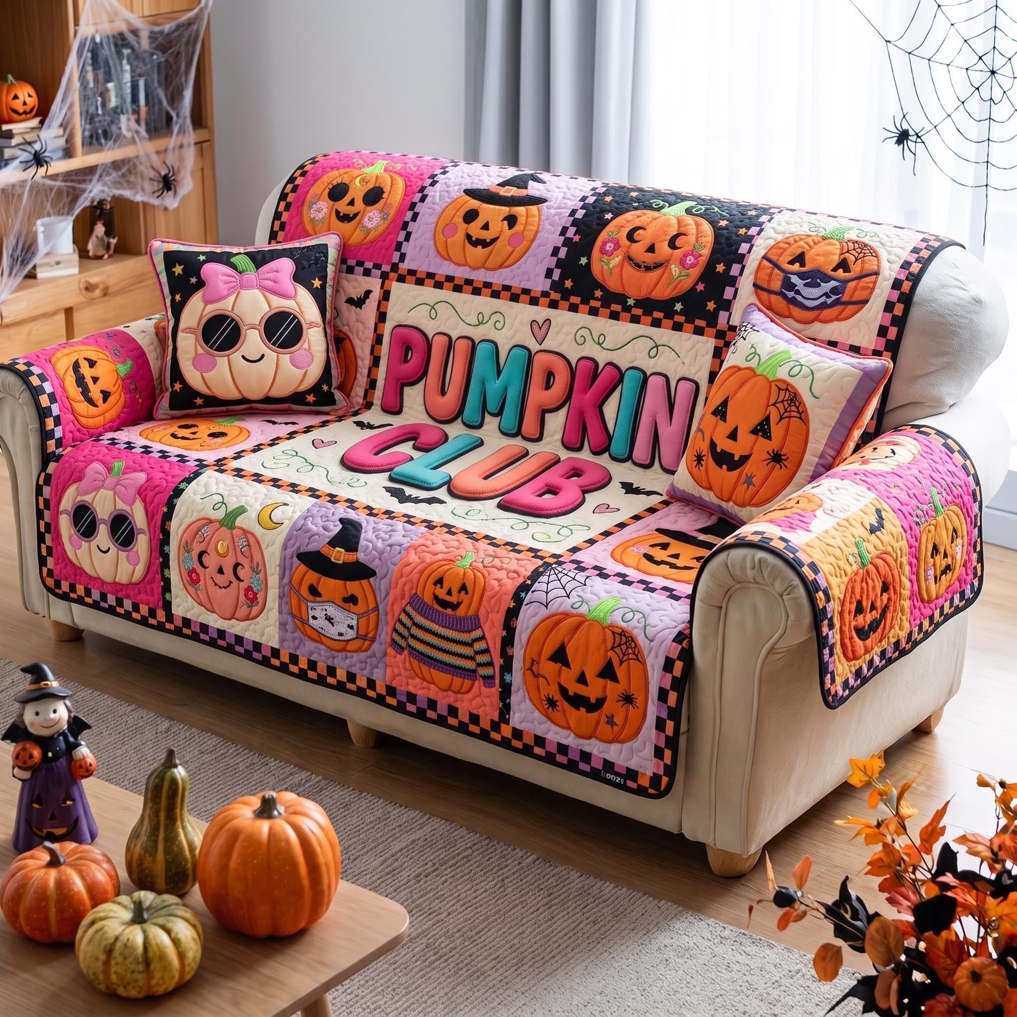 Pumpkin Club Sofa Cover