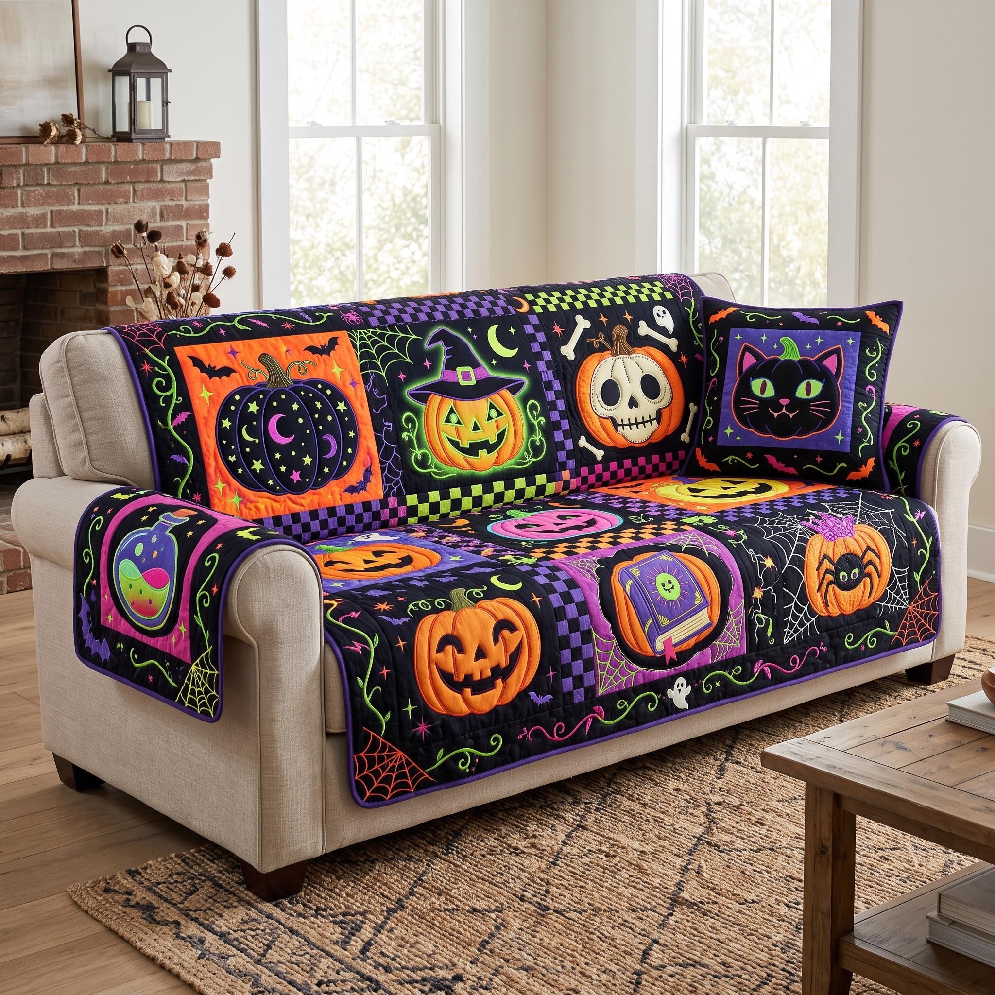 Halloween Patch Sofa Cover