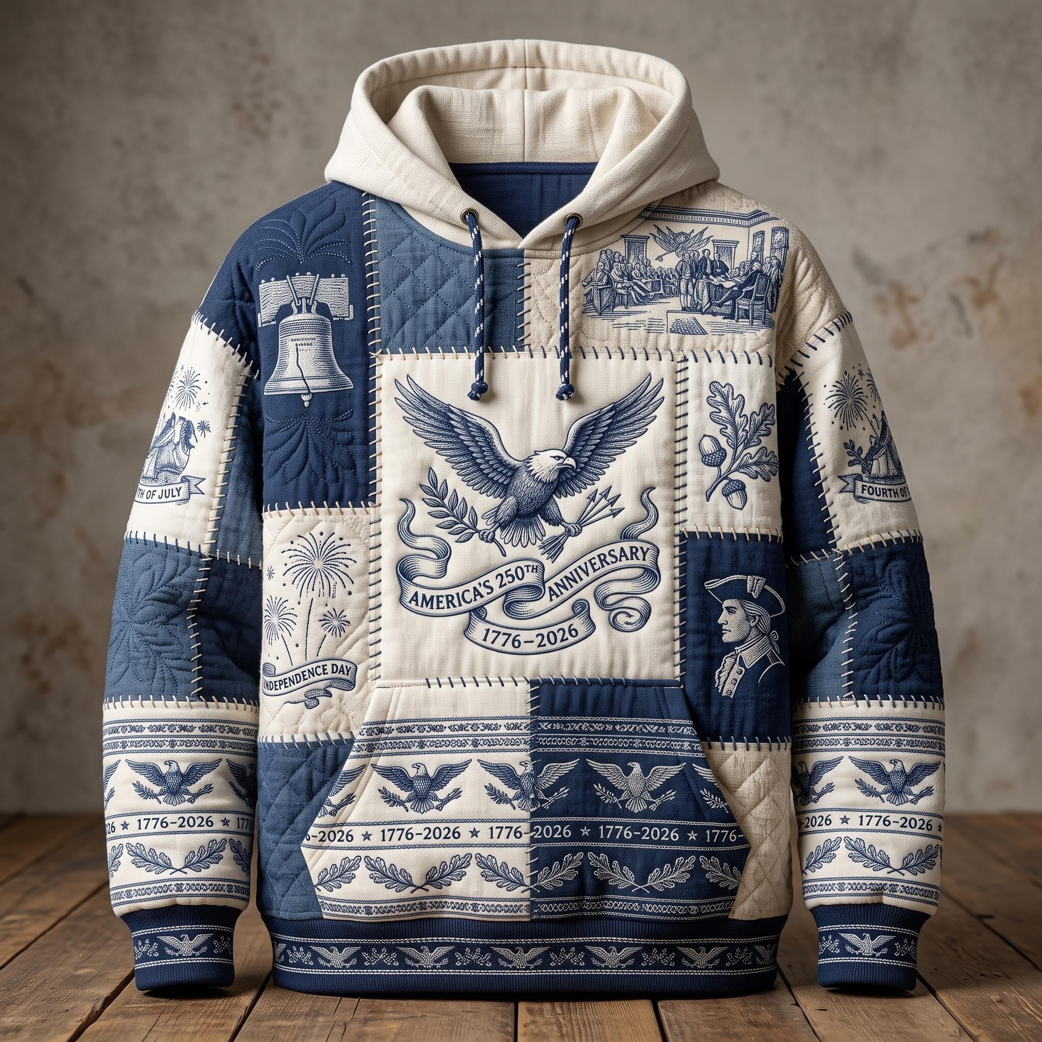 Freedom Eagle hoodie, all-over print