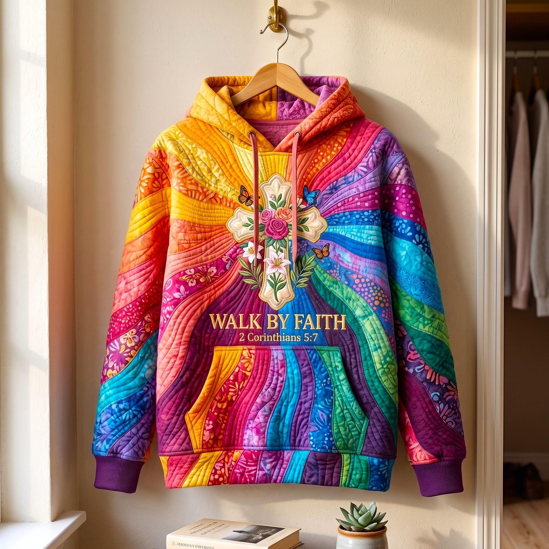 Walk By Faith hoodie, all-over print