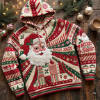 Merry Bright hoodie, all-over print