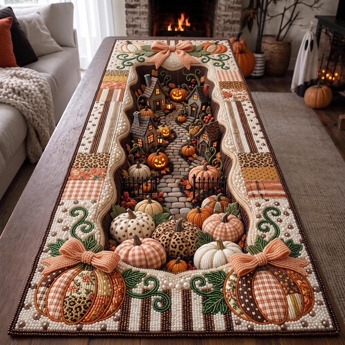 Pumpkin Bloom Table Runner
