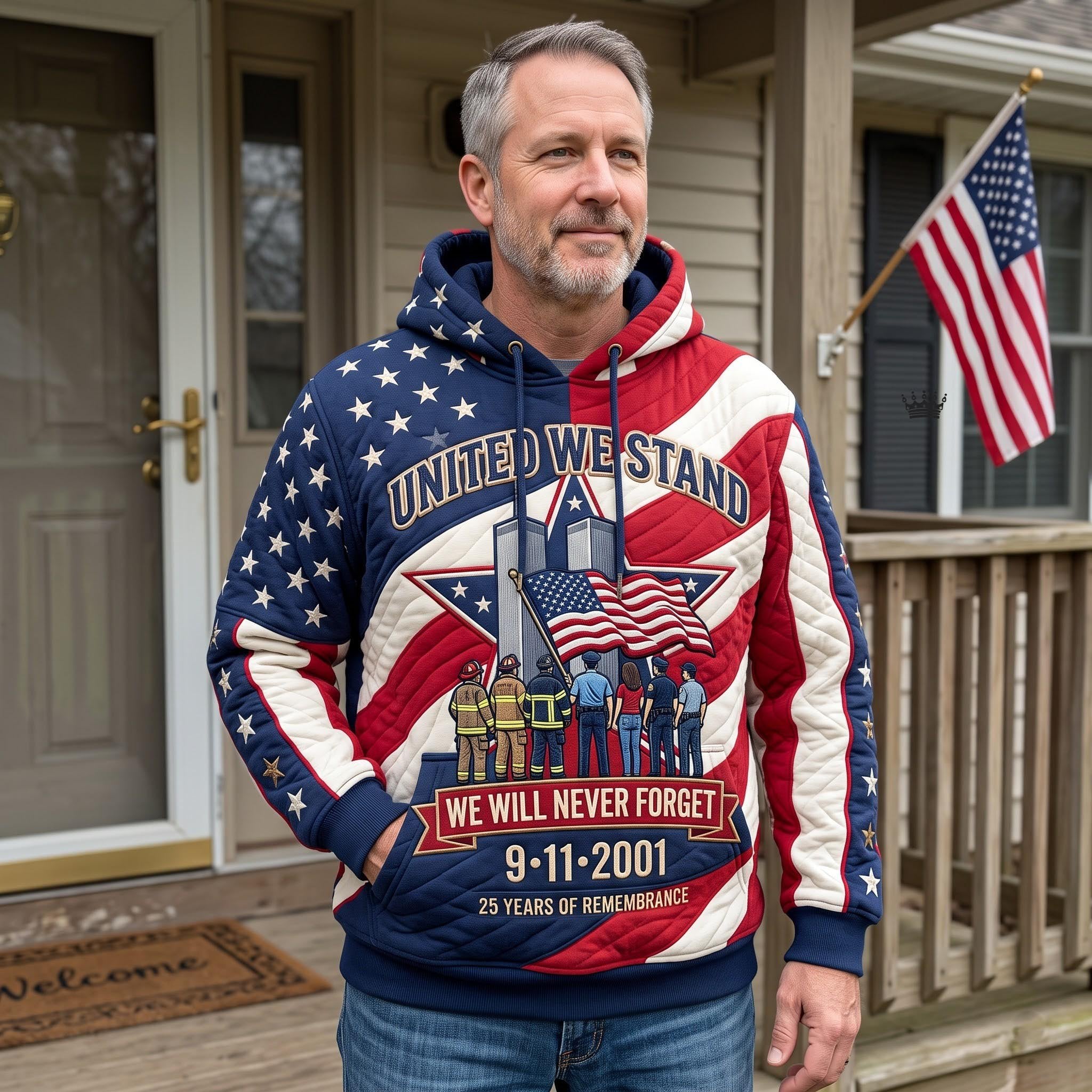 Patriot Tribute hoodie, all-over print