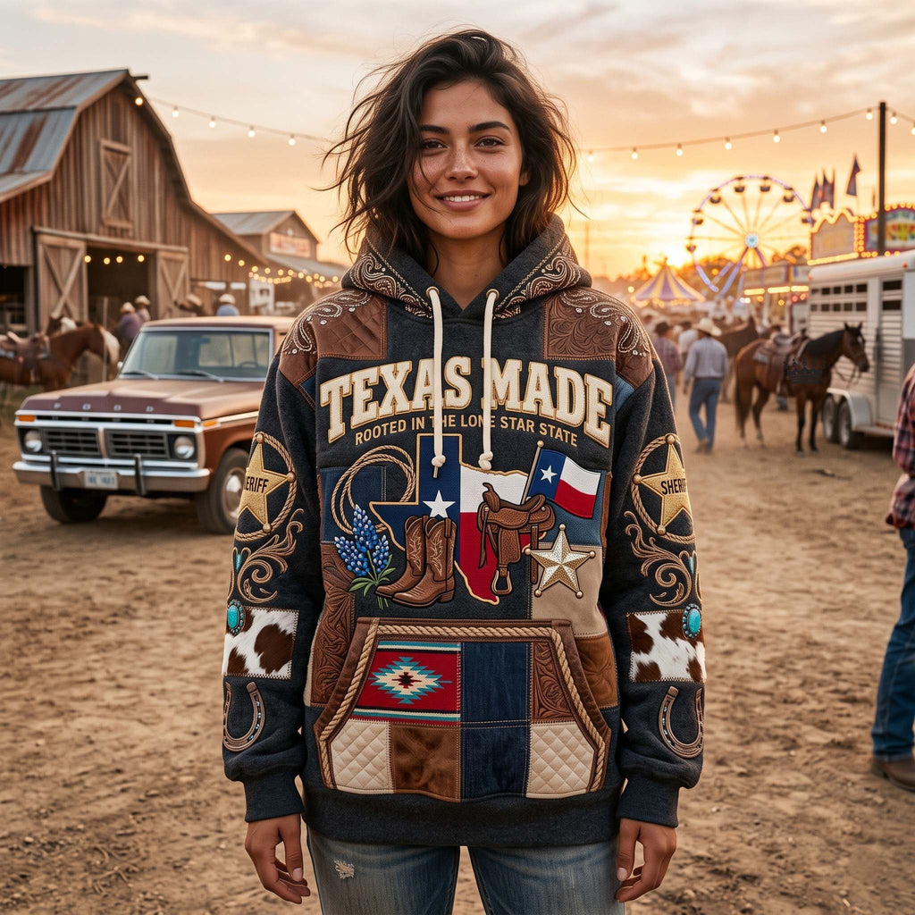 Texas Made hoodie, all-over print