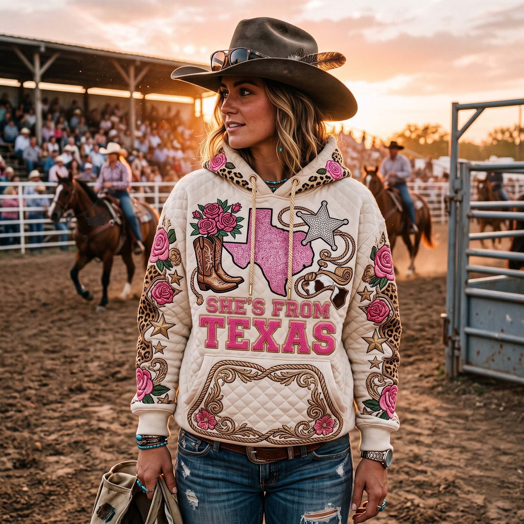 Texas Spirit hoodie, all-over print