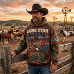 Lone Star hoodie, all-over print