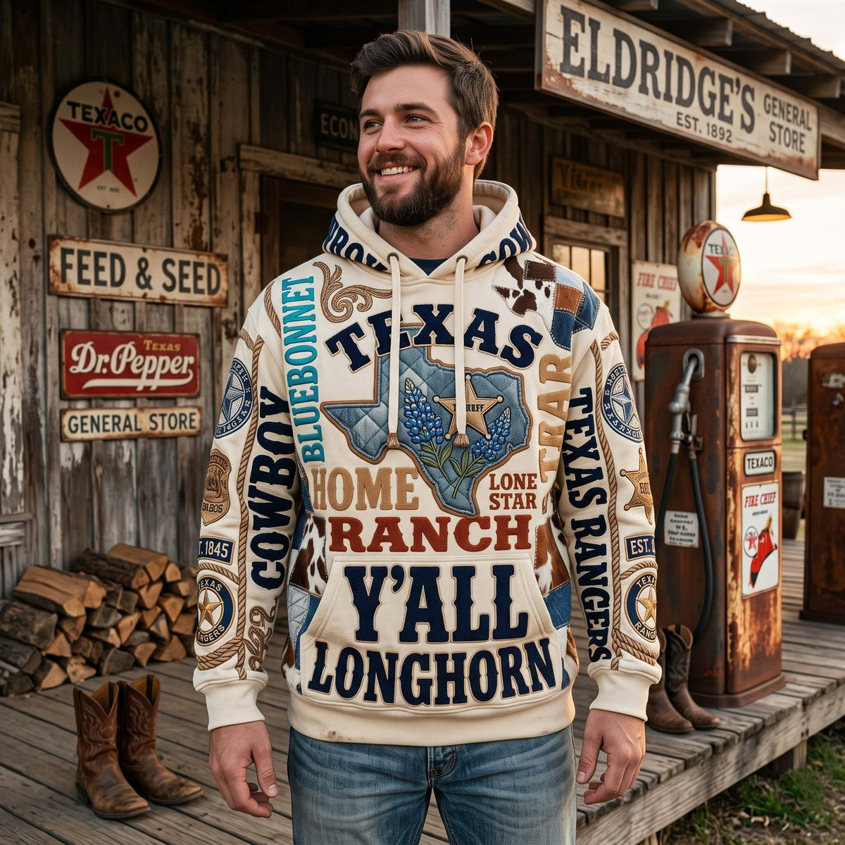 Ranch Life hoodie, all-over print