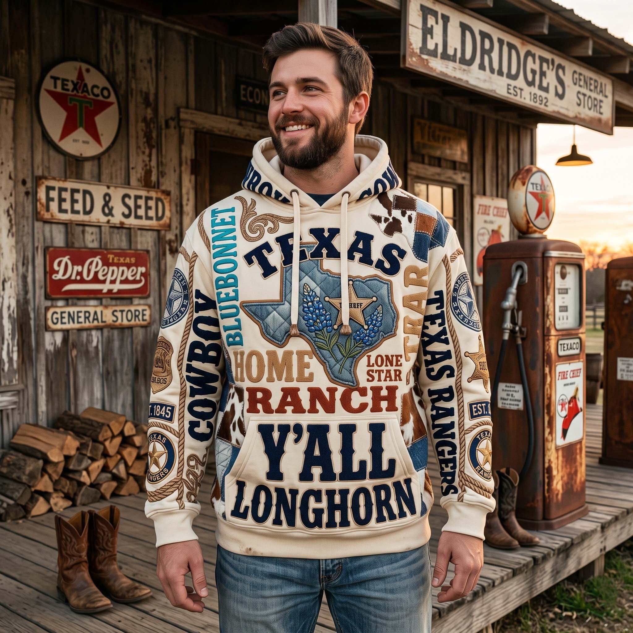 Ranch Life hoodie, all-over print