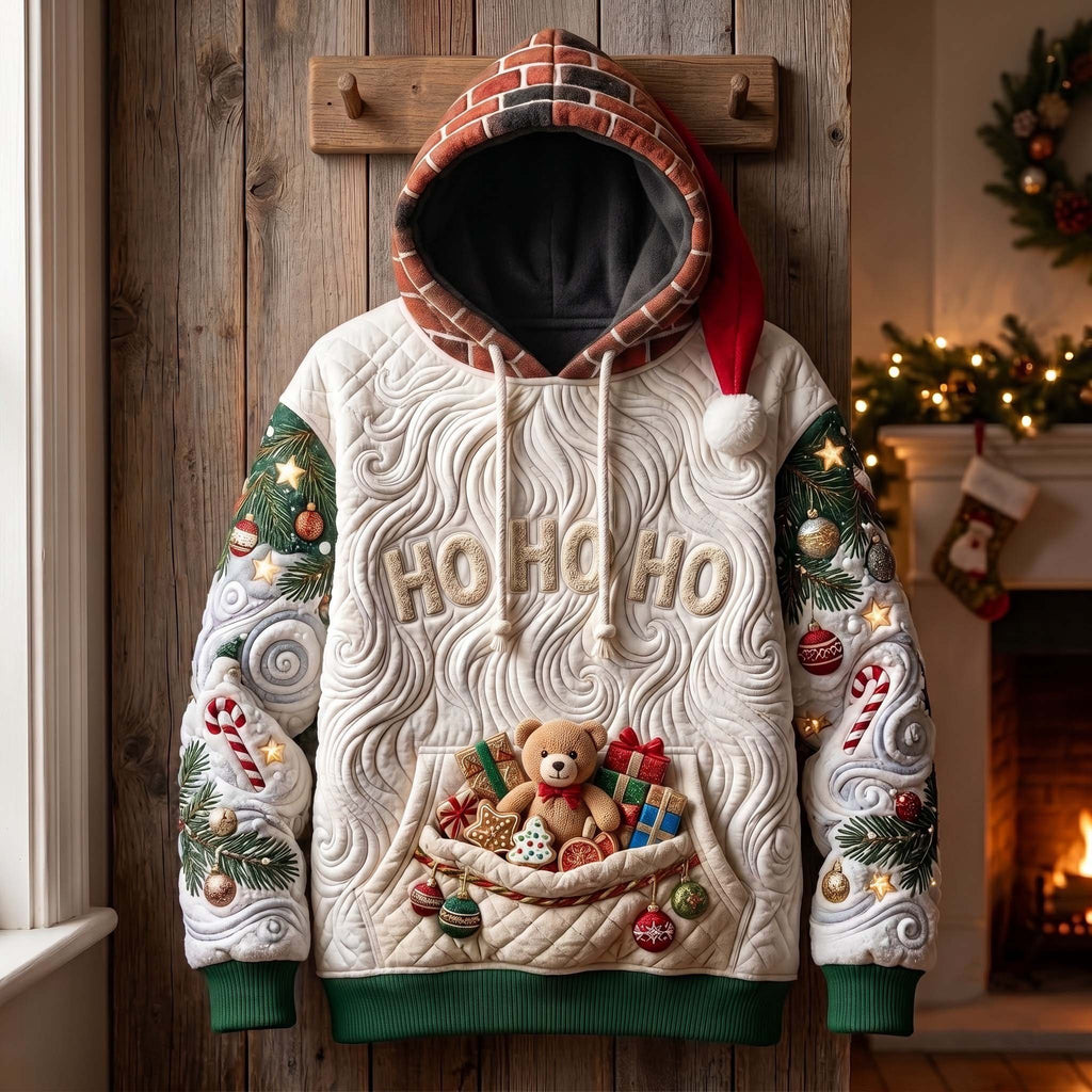 Ho Ho Ho hoodie, all-over print