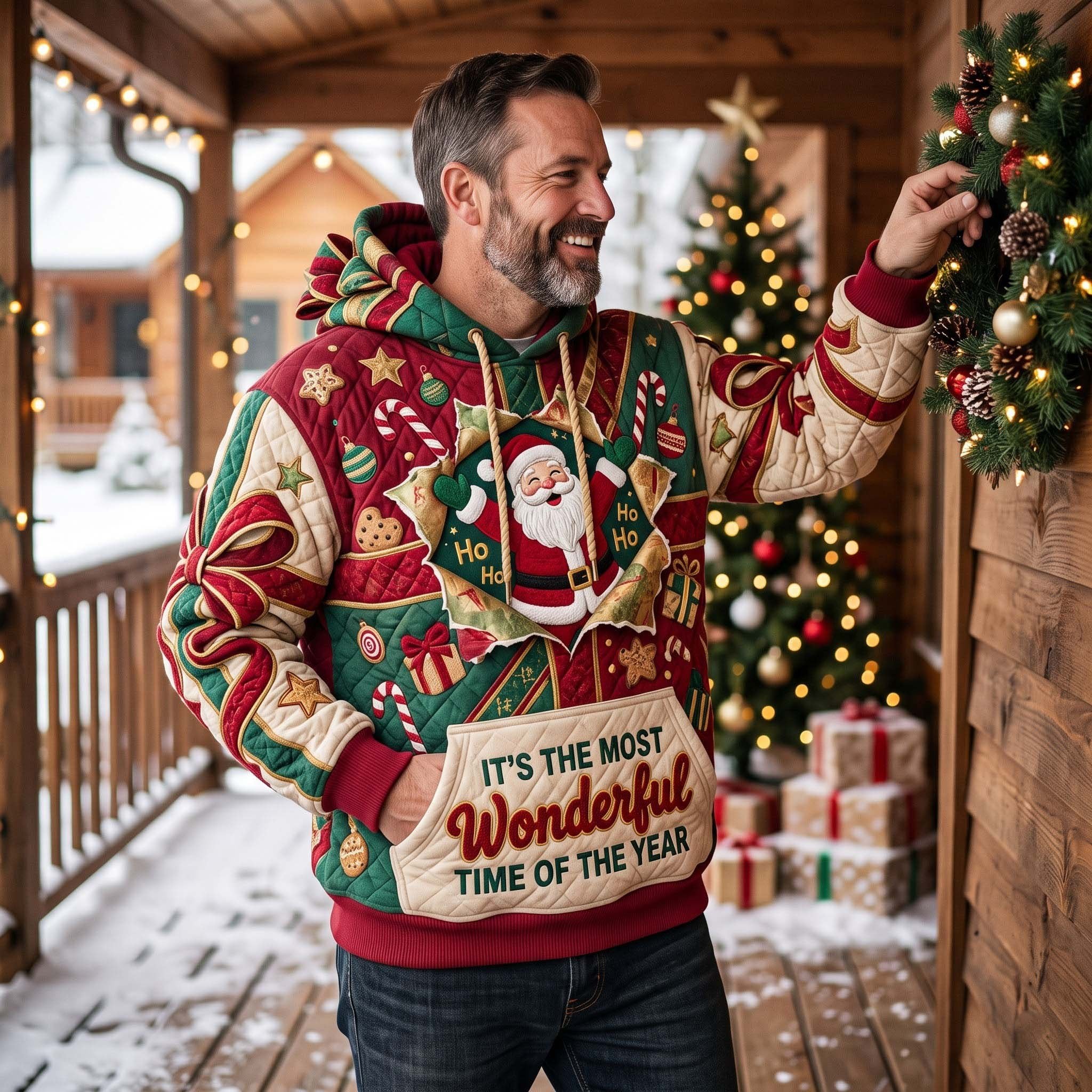 Wonderful Time hoodie, all-over print