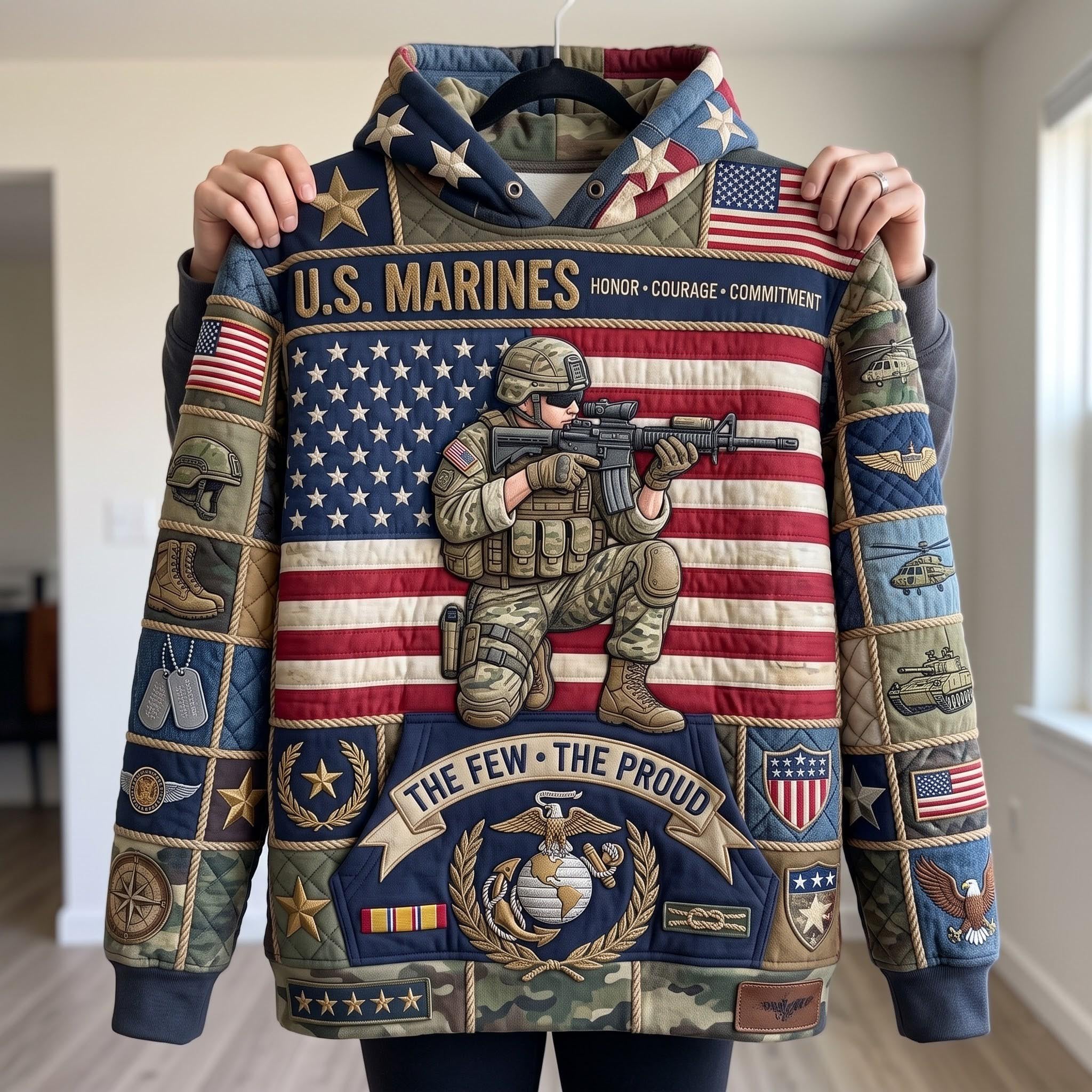 Marine Pride hoodie, all-over print