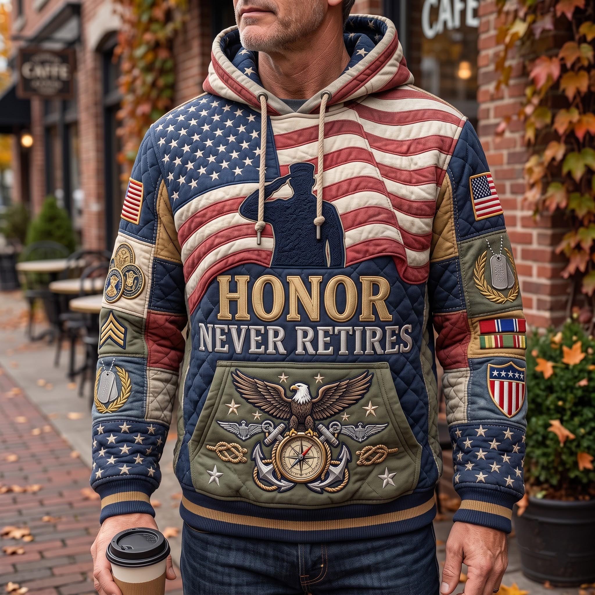 Honor Retire hoodie, all-over print
