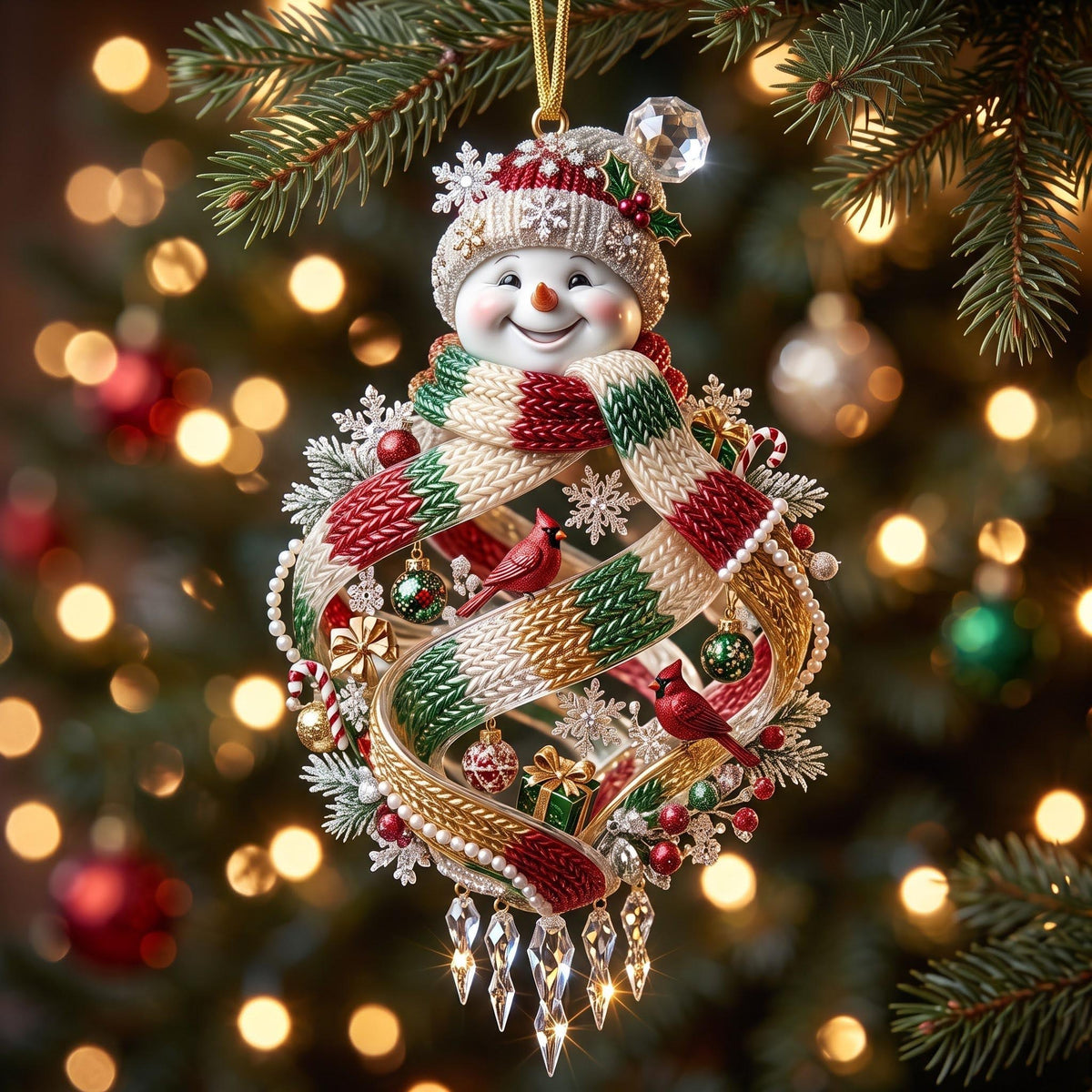 Snowman Bauble Christmas Ornament