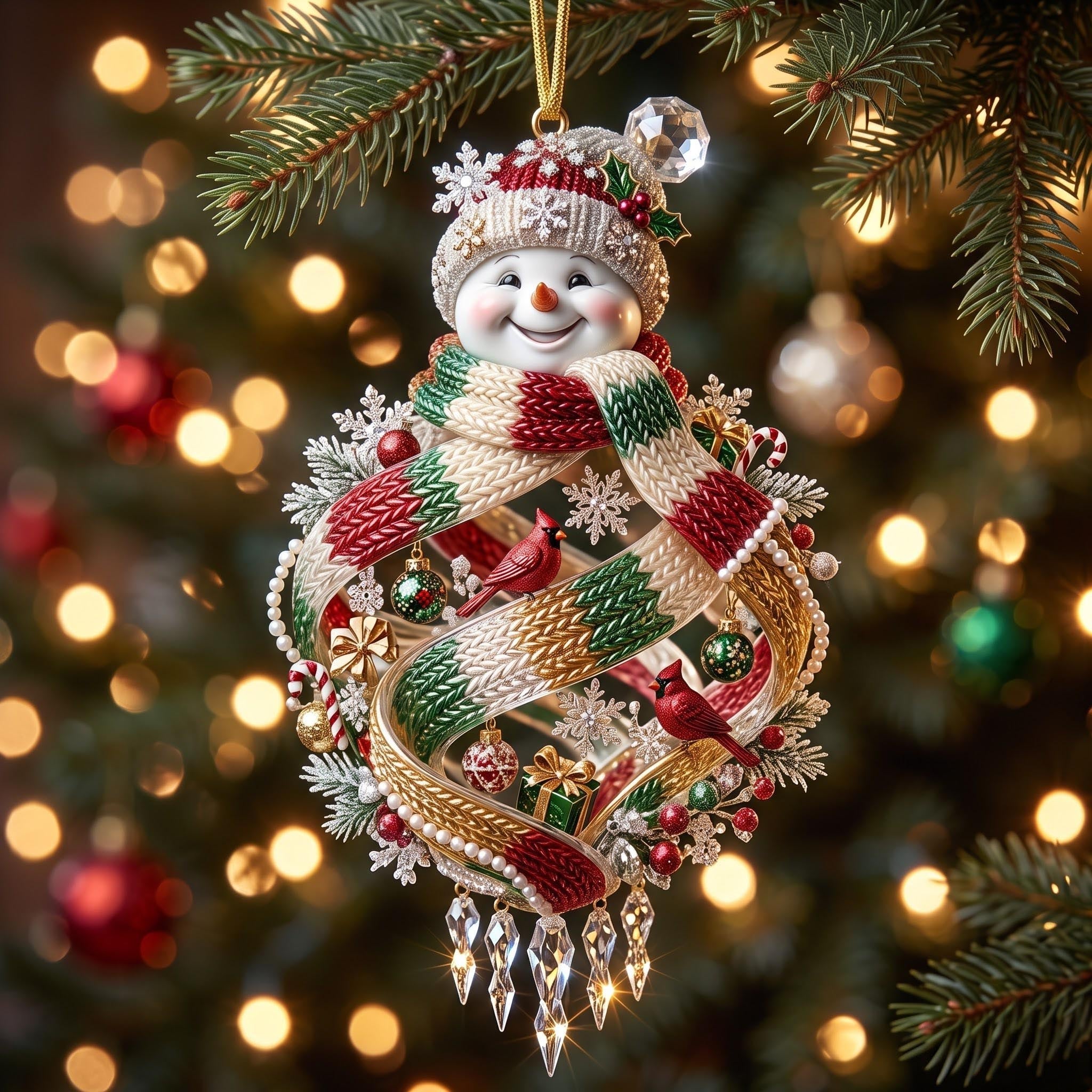 Snowman Bauble Christmas Ornament
