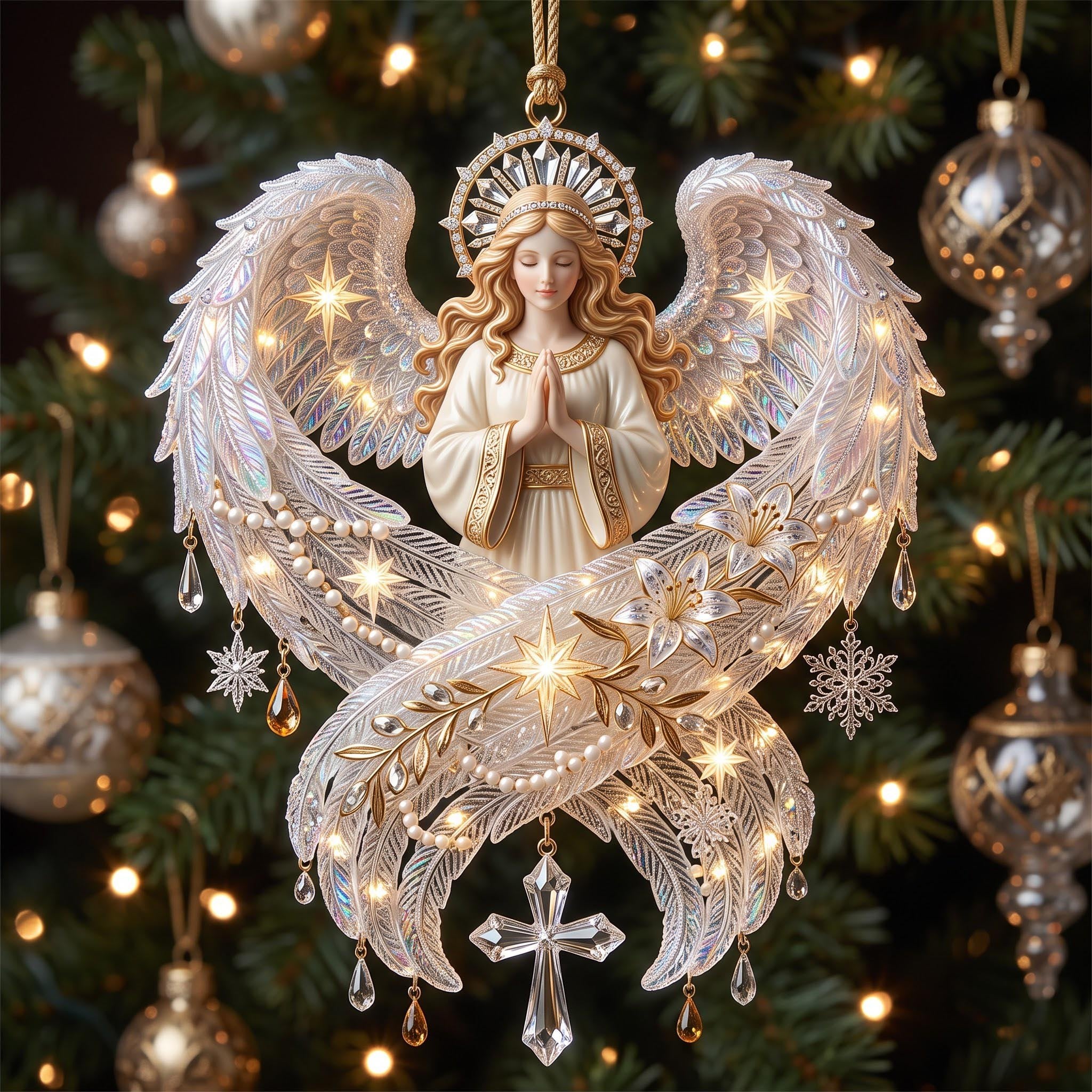 Angel Wings Christmas Ornament