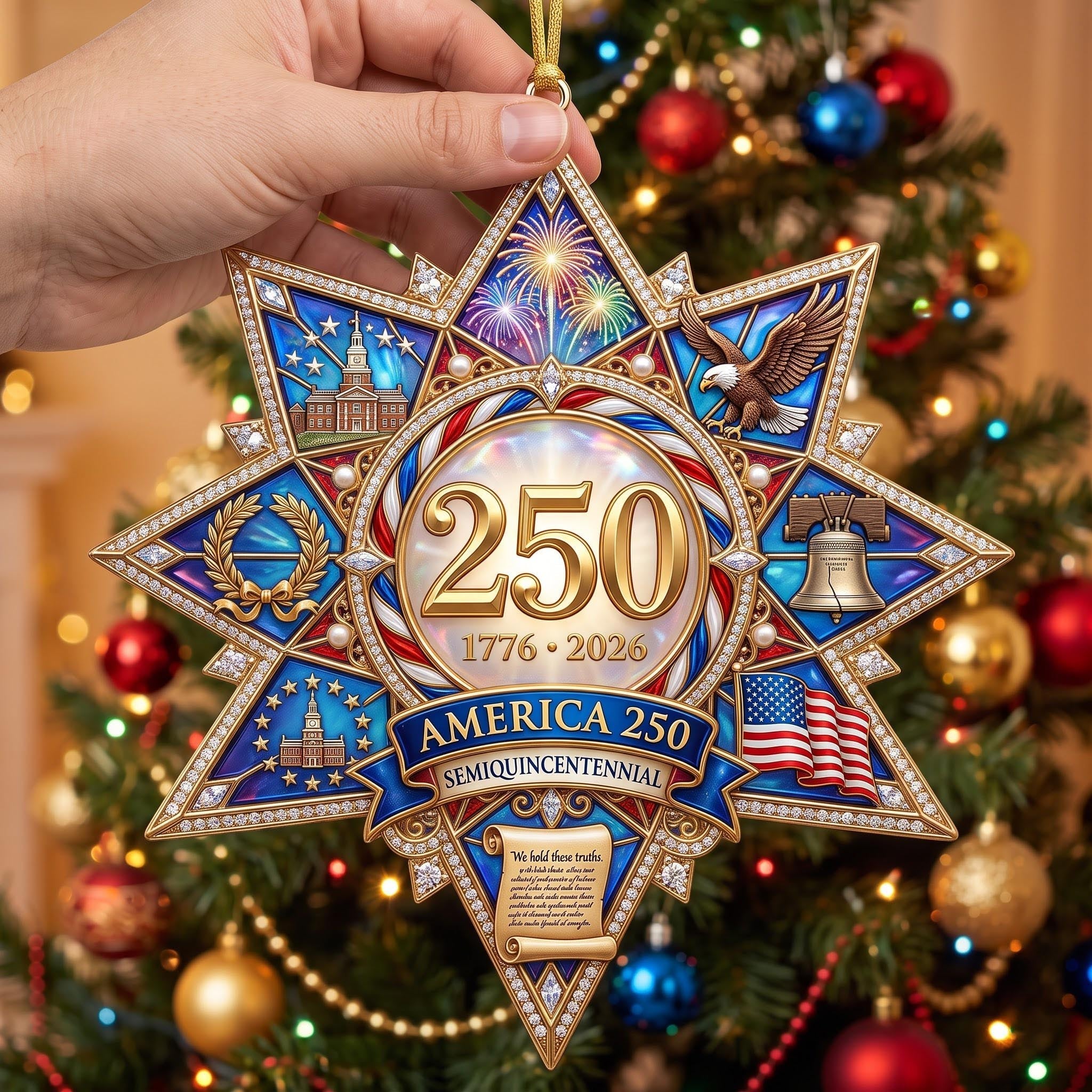 Freedom Star Christmas Ornament