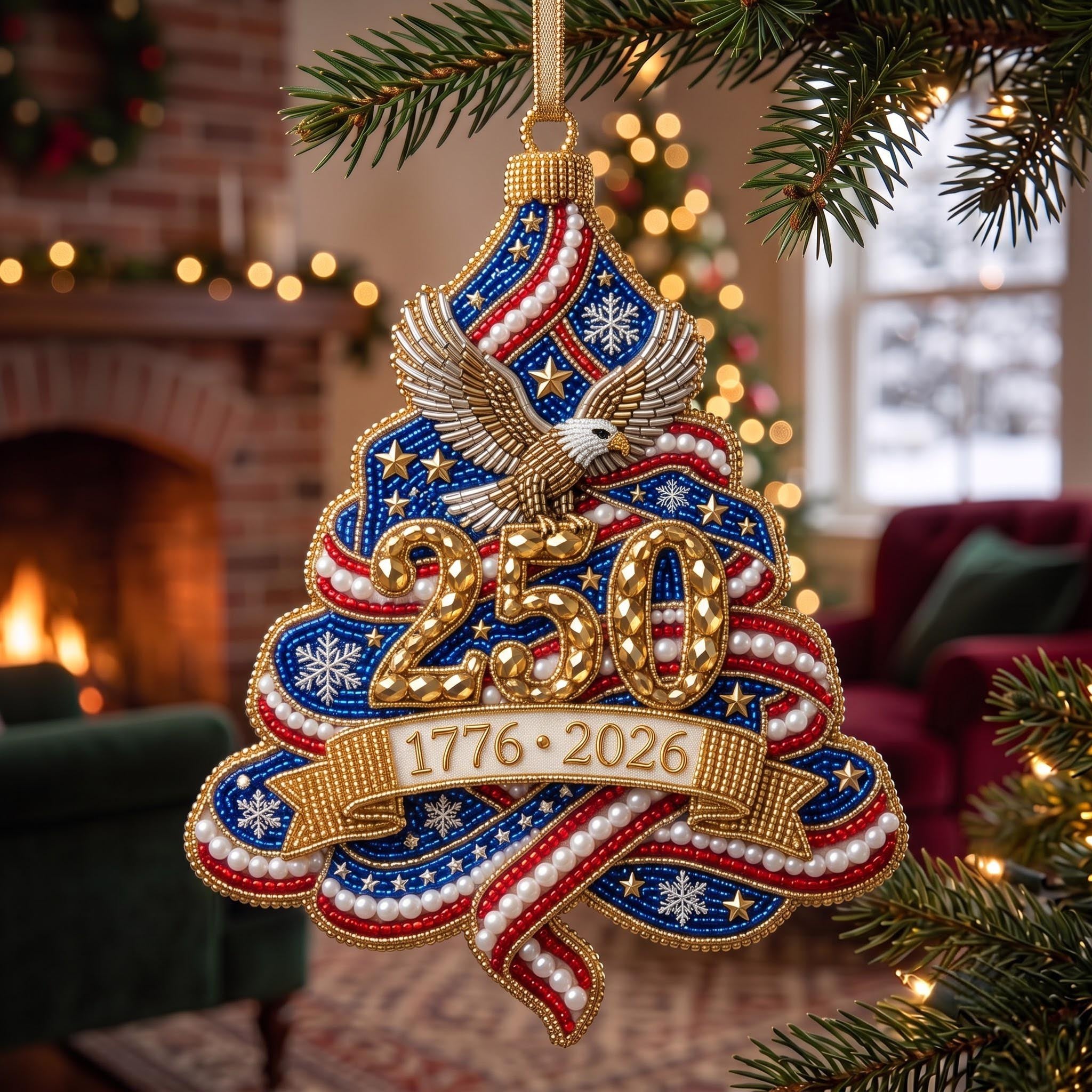 Patriot Tree Christmas Ornament