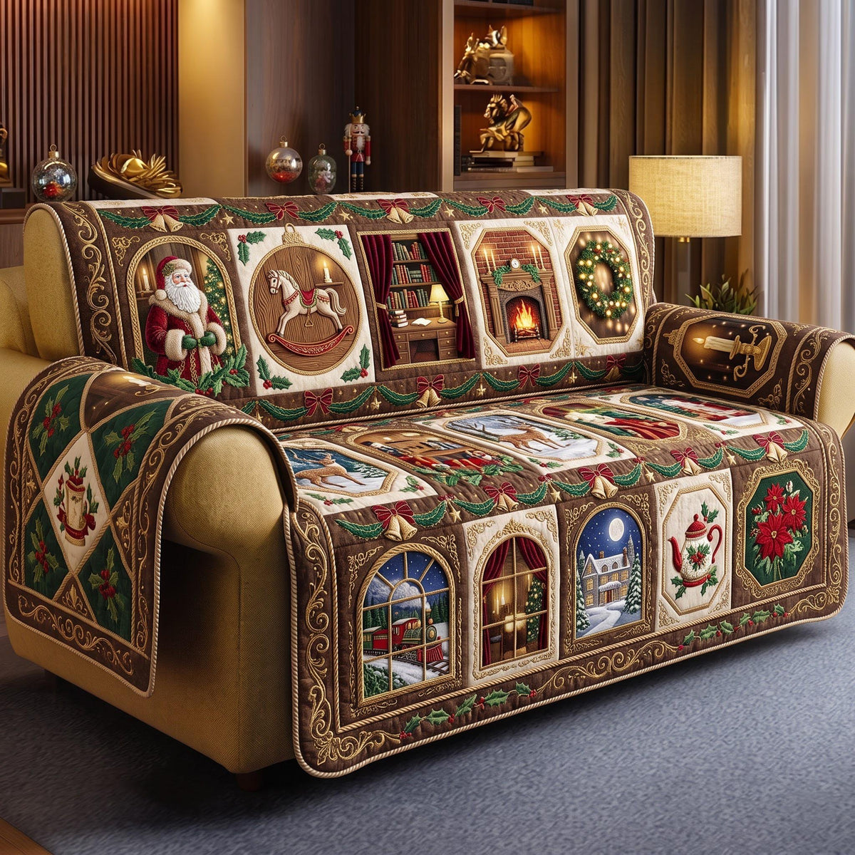 Christmas Gallery Sofa Cover