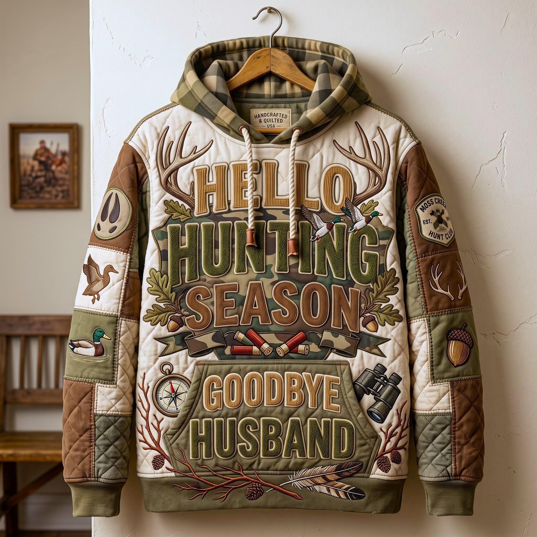 Hunting Humor hoodie, all-over print