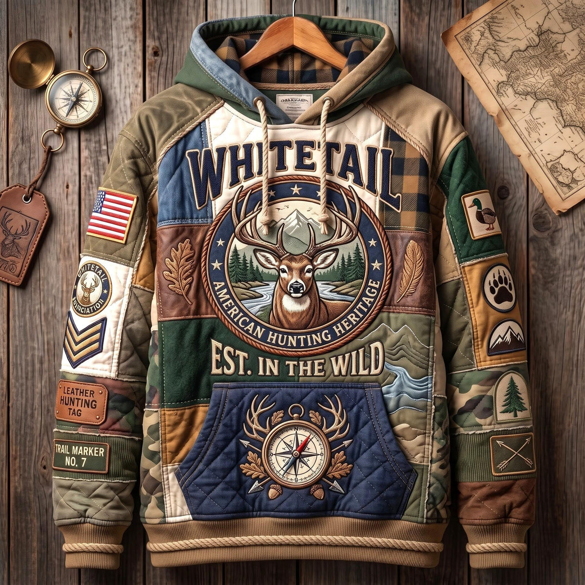 Whitetail Legacy hoodie, all-over print