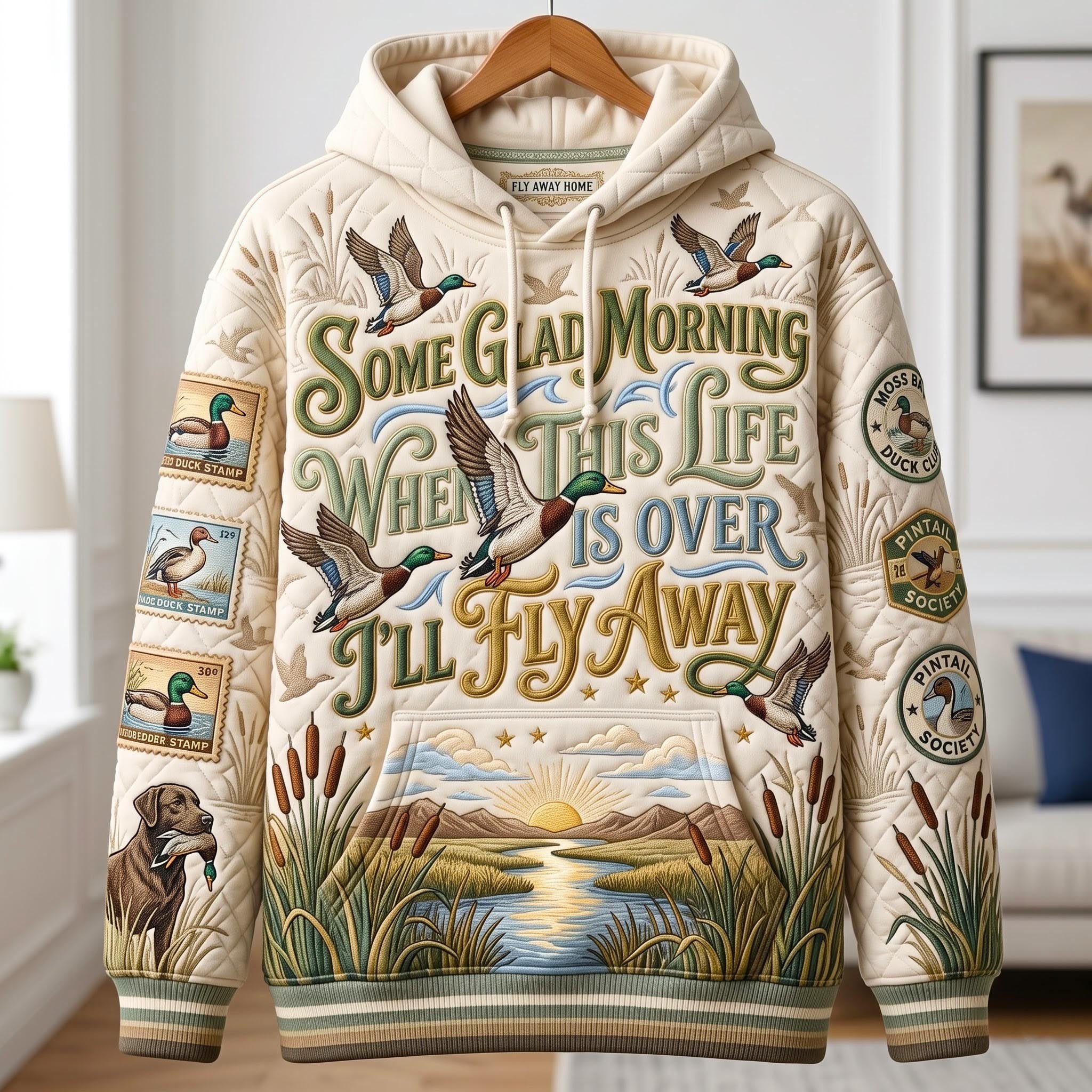 Morning Glory hoodie, all-over print