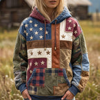 Freedom Patchwork hoodie, all-over print