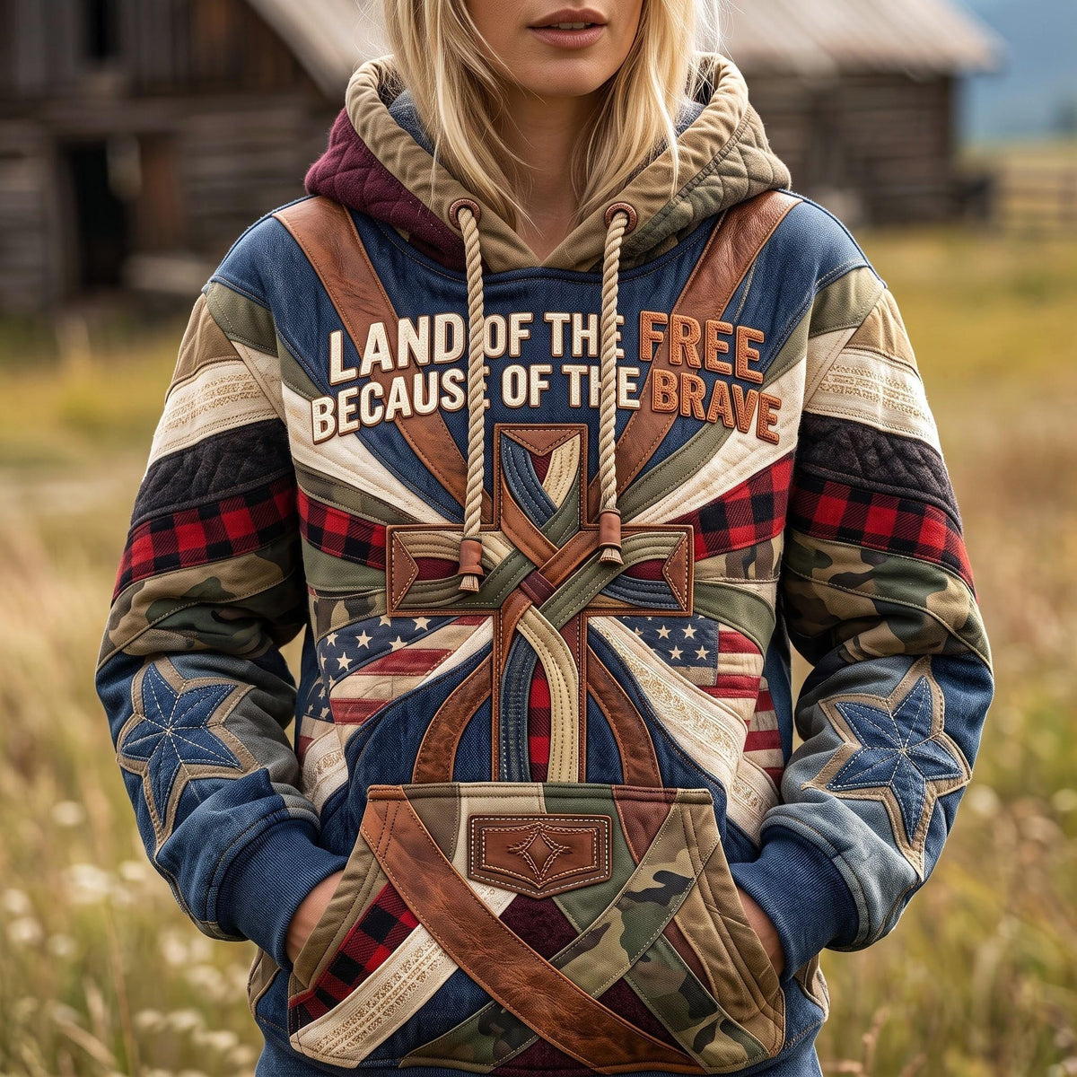 Brave Freedom hoodie, all-over print
