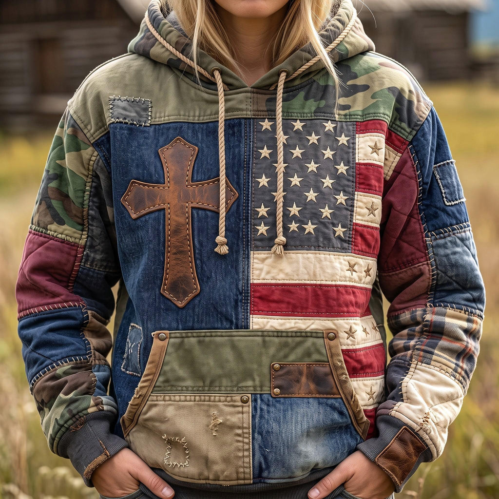 Cross Patriot hoodie, all-over print