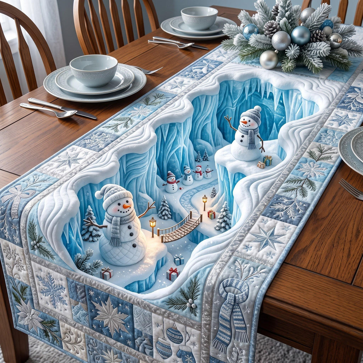 Snow Hollow Table Runner