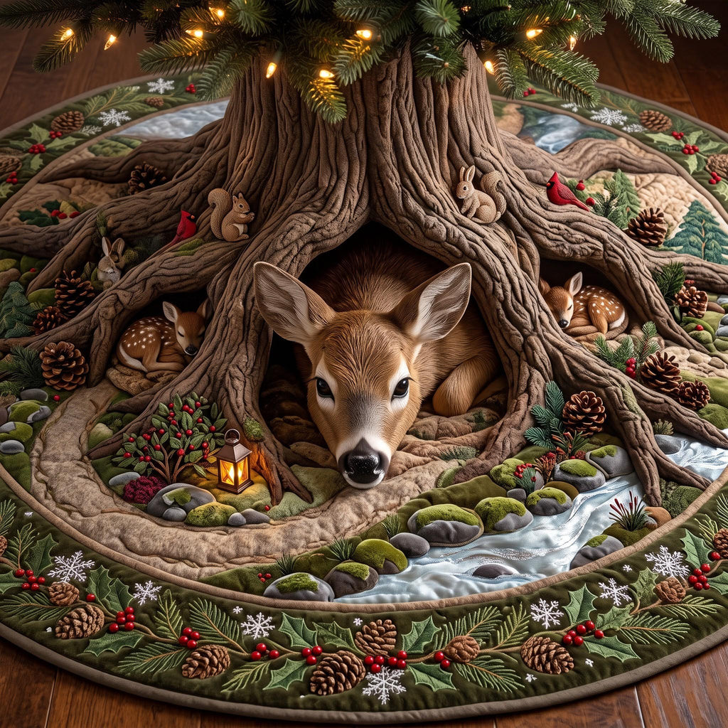 Forest Burrow Christmas Tree Skirt