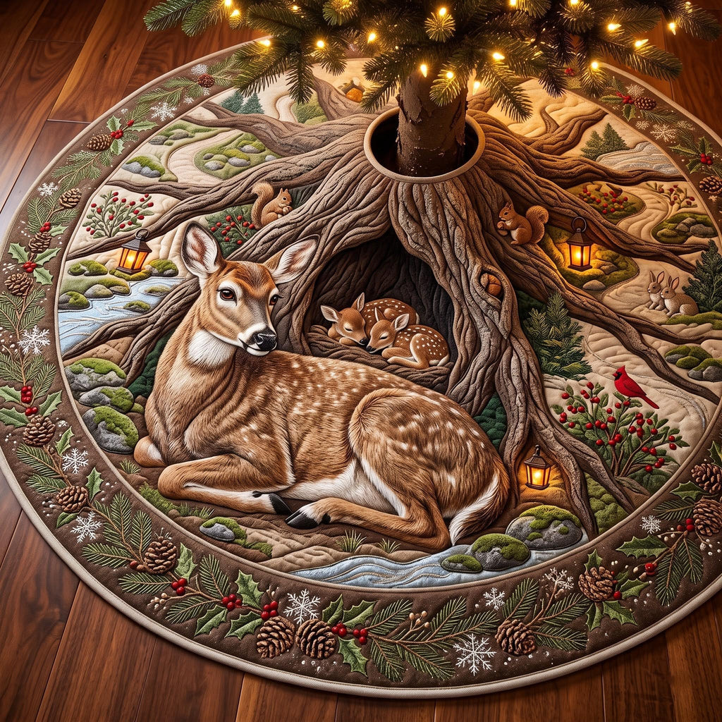 Fawn Haven Christmas Tree Skirt