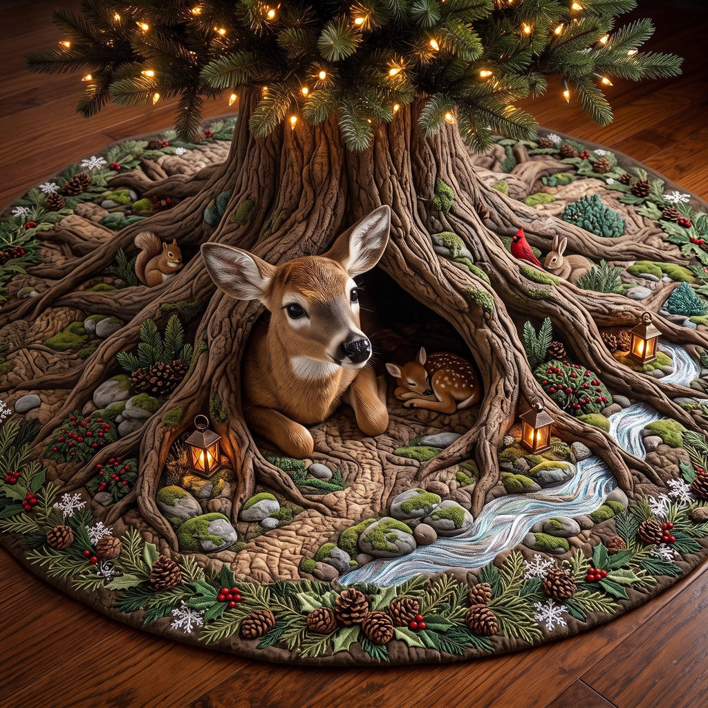 Deer Haven Christmas Tree Skirt