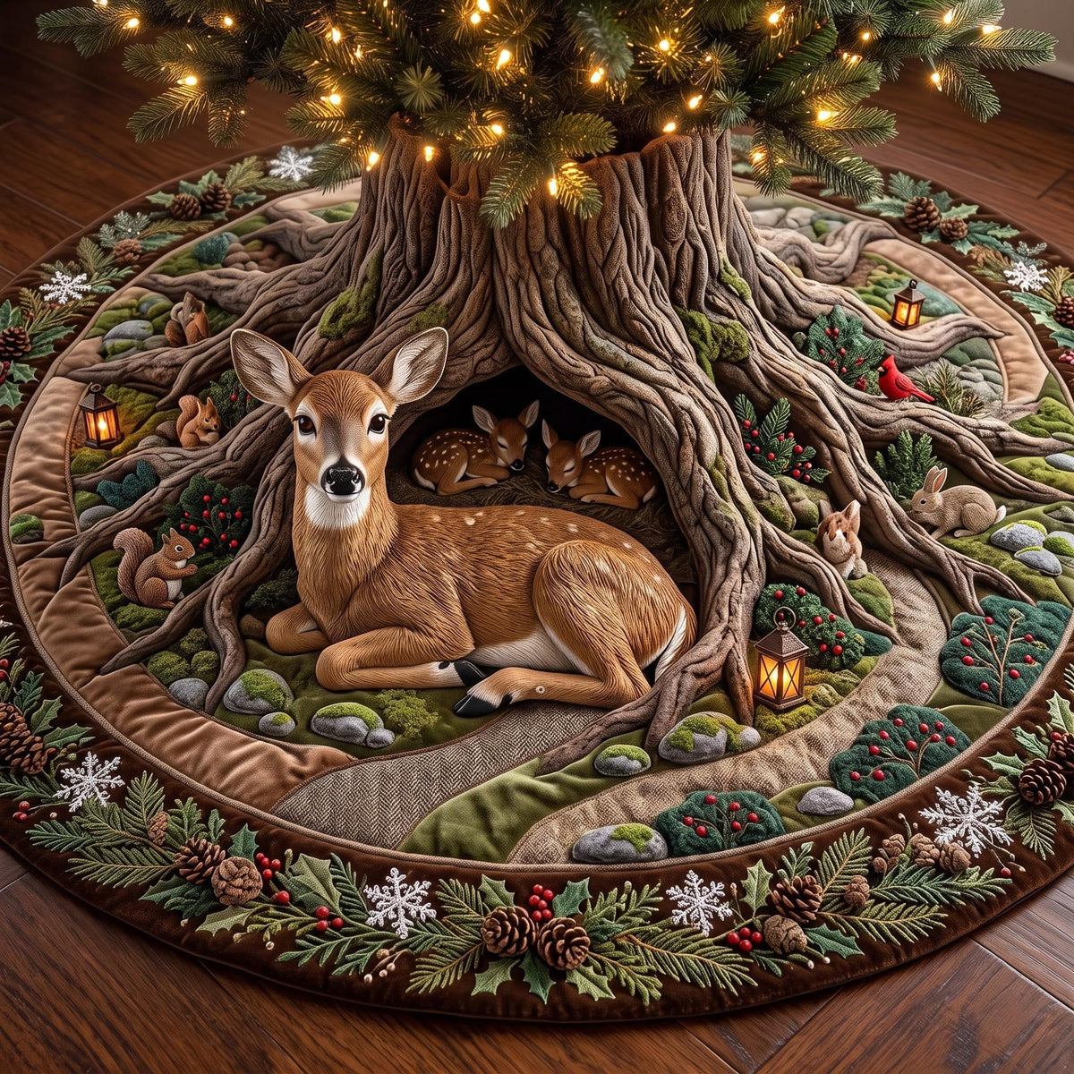 Stag Hollow Christmas Tree Skirt