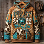 Pray More hoodie, all-over print