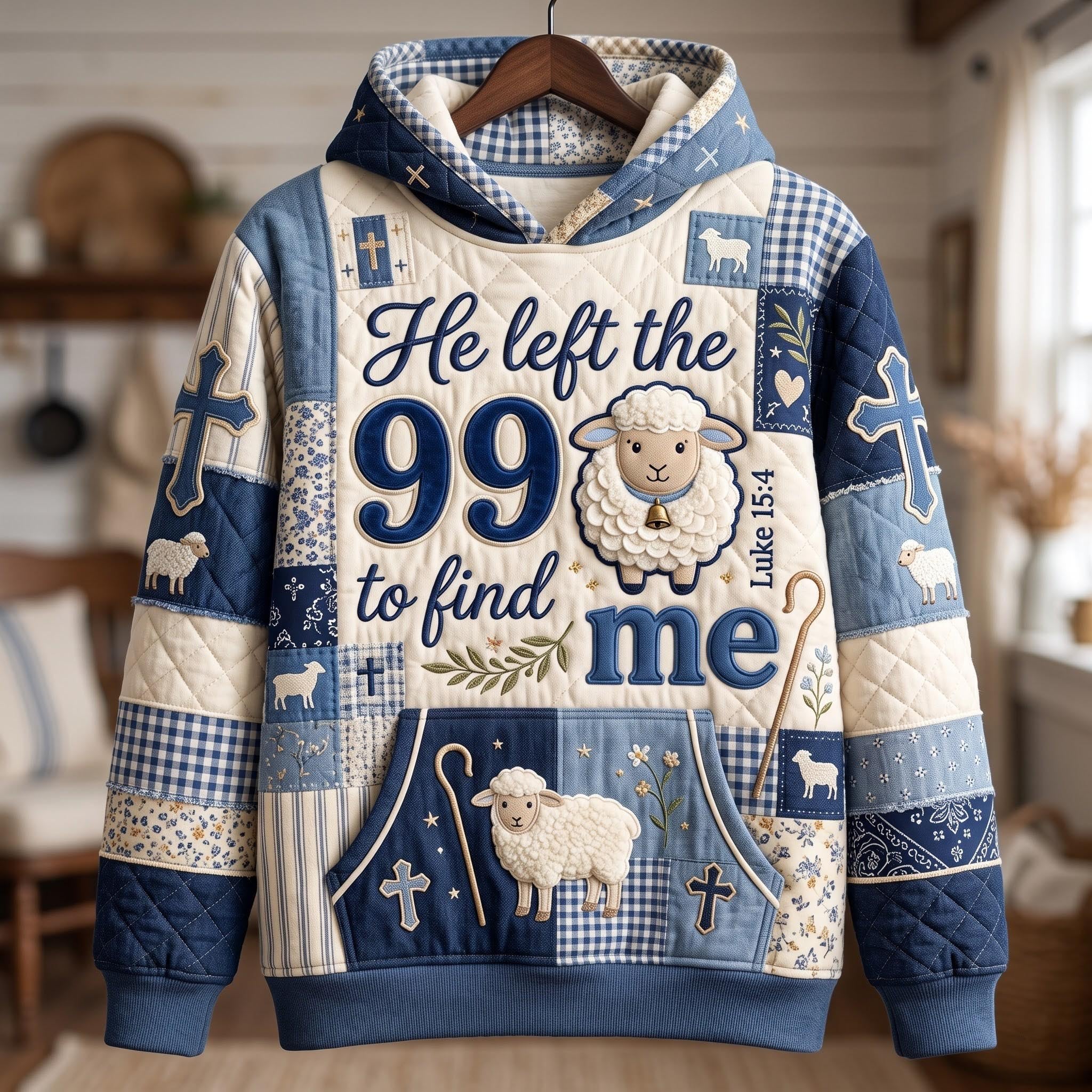 Lost Lamb hoodie, all-over print