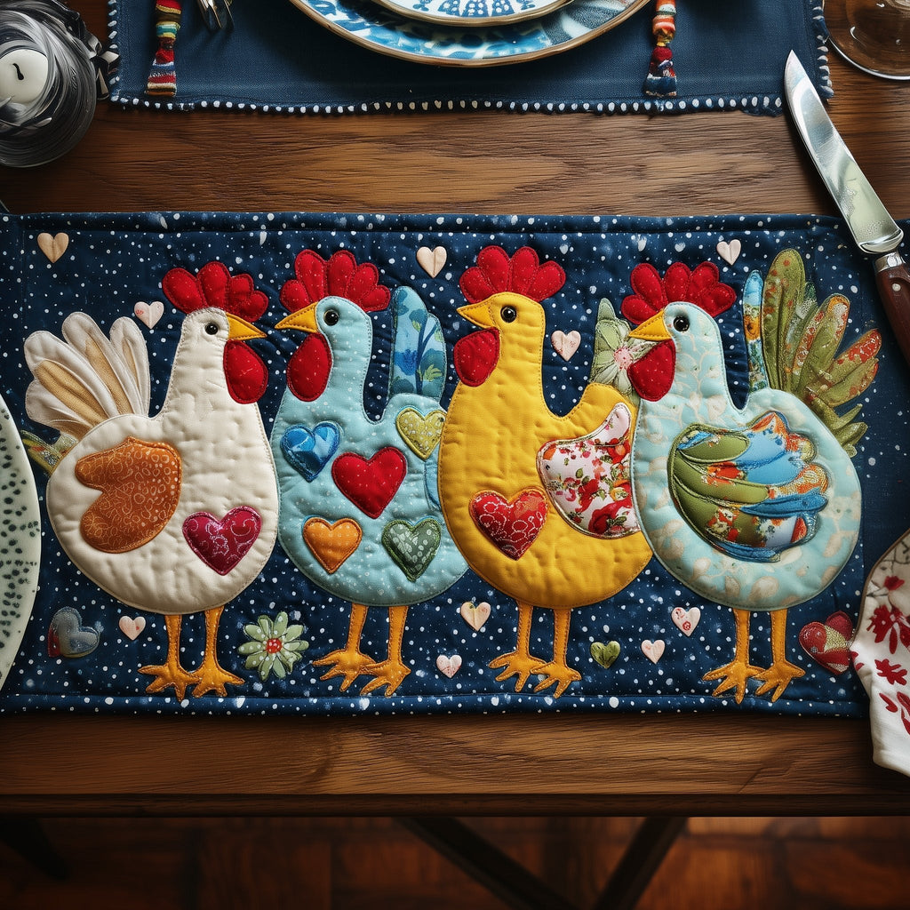Whimsical Chicken Table Runner